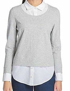 Tommy Hilfiger 2-fer Gray Blouse